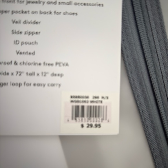 David's Bridal Essential Bridal Bag - Gray and White - Picture 3 of 3